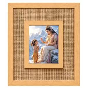 Maa Durga Laminated Jute Wall Photo Frame, 14 X 16 Inch (F174269) Maa Durga Laminated Jute Wall Photo Frame, 14 X 16 Inch (F174269)