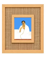 Bara Da Laminated Jute Wall Photo Frame, 14 X 16 Inch (F174270)