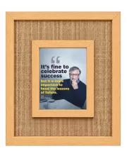 Bill Gates Laminated Jute Wall Photo Frame, 14 X 16 Inch (F174275)