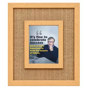 Bill Gates Laminated Jute Wall Photo Frame, 14 X 16 Inch (F174275) Bill Gates Laminated Jute Wall Photo Frame, 14 X 16 Inch (F174275)