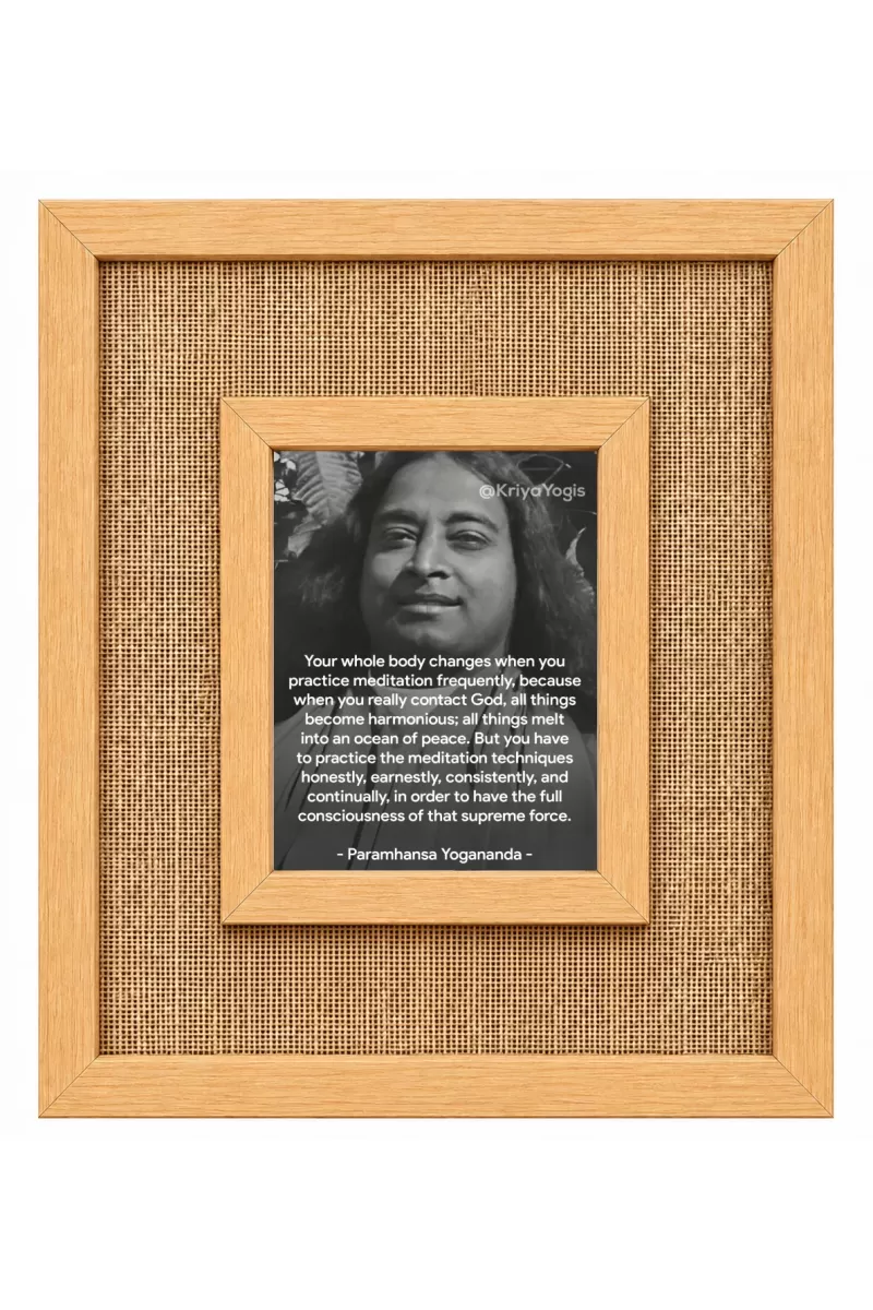 Paramahansa Yogananda Laminated Jute Wall Photo Frame, 14 X 16 Inch (F174276)