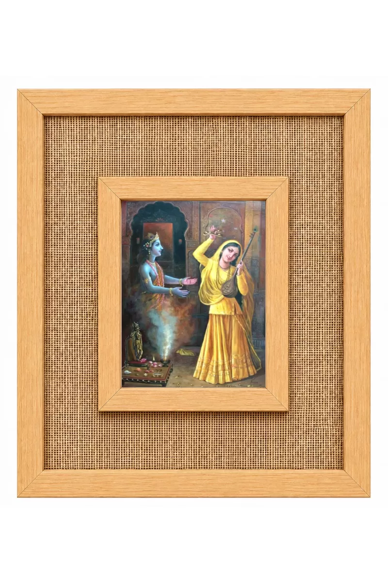 Mira Bai Laminated Jute Wall Photo Frame, 14 X 16 Inch (F174278)