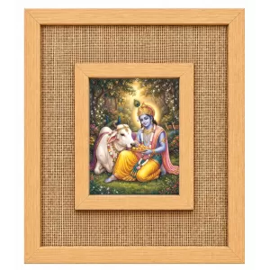 Lord Krishna Laminated Jute Wall Photo Frame, 14 X 16 Inch (F174283) Lord Krishna Laminated Jute Wall Photo Frame, 14 X 16 Inch (F174283)