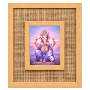 Lord Ganesha Laminated Jute Wall Photo Frame, 14 X 16 Inch (F174286) Lord Ganesha Laminated Jute Wall Photo Frame, 14 X 16 Inch (F174286)