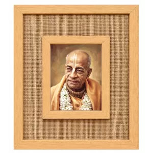 Srila Prabhupada Laminated Jute Wall Photo Frame, 14 X 16 Inch (F174289)