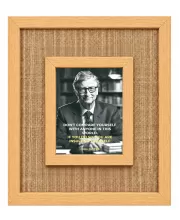 Bill Gates Laminated Jute Wall Photo Frame, 14 X 16 Inch (F174290)