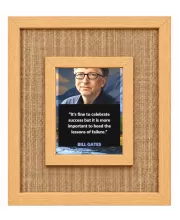 Bill Gates Laminated Jute Wall Photo Frame, 14 X 16 Inch (F174292)