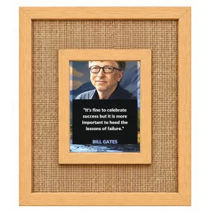 Bill Gates Laminated Jute Wall Photo Frame, 14 X 16 Inch (F174292) Bill Gates Laminated Jute Wall Photo Frame, 14 X 16 Inch (F174292)
