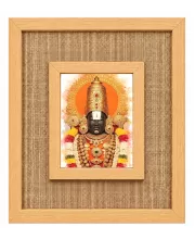 Lord Venkateswara Laminated Jute Wall Photo Frame, 14 X 16 Inch (F174295)