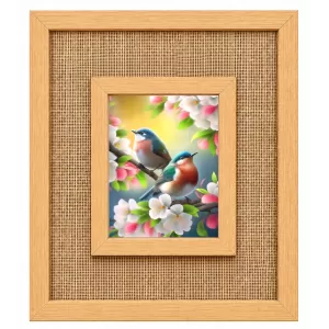 Birds Laminated Jute Wall Photo Frame, 14 X 16 Inch (F174299) Birds Laminated Jute Wall Photo Frame, 14 X 16 Inch (F174299)