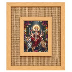 Durga Maa Laminated Jute Wall Photo Frame, 14 X 16 Inch (F174304) Durga Maa Laminated Jute Wall Photo Frame, 14 X 16 Inch (F174304)