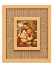Yashoda Krishna Laminated Jute Wall Photo Frame, 14 X 16 Inch (F174306)