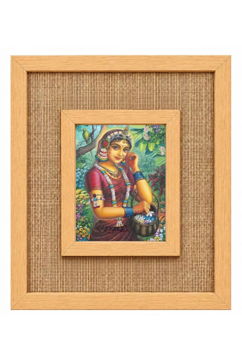 Radha Rani Laminated Jute Wall Photo Frame, 14 X 16 Inch (F174308)