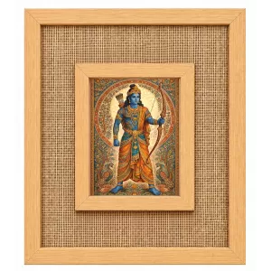 Lord Rama Laminated Jute Wall Photo Frame, 14 X 16 Inch (F174309) Lord Rama Laminated Jute Wall Photo Frame, 14 X 16 Inch (F174309)