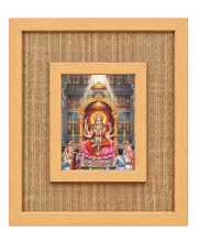 Goddess Lakshmi Laminated Jute Wall Photo Frame, 14 X 16 Inch (F174315)