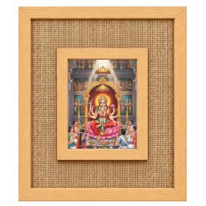 Goddess Lakshmi Laminated Jute Wall Photo Frame, 14 X 16 Inch (F174315) Goddess Lakshmi Laminated Jute Wall Photo Frame, 14 X 16 Inch (F174315)