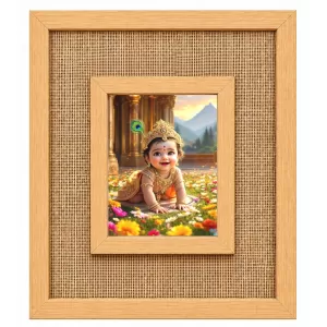 Lord Krishna Laminated Jute Wall Photo Frame, 14 X 16 Inch (F174316) Lord Krishna Laminated Jute Wall Photo Frame, 14 X 16 Inch (F174316)