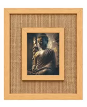 Buddha Laminated Jute Wall Photo Frame, 14 X 16 Inch (F174319)