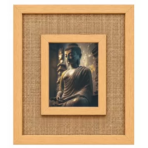Buddha Laminated Jute Wall Photo Frame, 14 X 16 Inch (F174319) Buddha Laminated Jute Wall Photo Frame, 14 X 16 Inch (F174319)