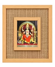 Maa Durga Laminated Jute Wall Photo Frame, 14 X 16 Inch (F174327)