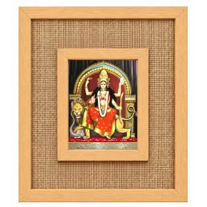 Maa Durga Laminated Jute Wall Photo Frame, 14 X 16 Inch (F174327) Maa Durga Laminated Jute Wall Photo Frame, 14 X 16 Inch (F174327)