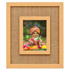 Lord Krishna Laminated Jute Wall Photo Frame, 14 X 16 Inch (F174330) Lord Krishna Laminated Jute Wall Photo Frame, 14 X 16 Inch (F174330)