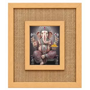 Lord Ganesha Laminated Jute Wall Photo Frame, 14 X 16 Inch (F174332) Lord Ganesha Laminated Jute Wall Photo Frame, 14 X 16 Inch (F174332)