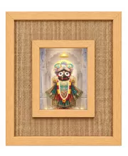 Lord Jagannath Laminated Jute Wall Photo Frame, 14 X 16 Inch (F174333)
