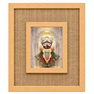 Lord Jagannath Laminated Jute Wall Photo Frame, 14 X 16 Inch (F174333)
