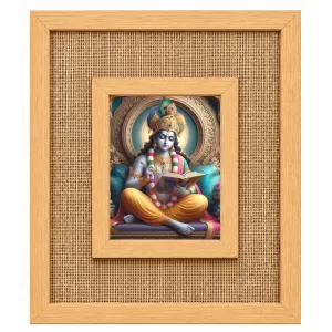 Lord Krishna Laminated Jute Wall Photo Frame, 14 X 16 Inch (F174342) Lord Krishna Laminated Jute Wall Photo Frame, 14 X 16 Inch (F174342)