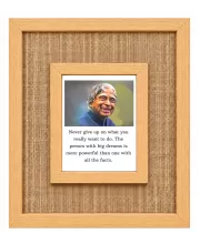 A P J Abdul Kalam Laminated Jute Wall Photo Frame, 14 X 16 Inch (F174346)