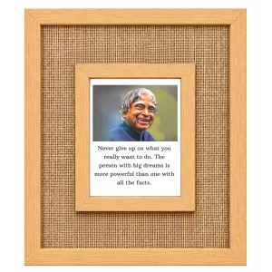 A P J Abdul Kalam Laminated Jute Wall Photo Frame, 14 X 16 Inch (F174346) A P J Abdul Kalam Laminated Jute Wall Photo Frame, 14 X 16 Inch (F174346)