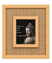 Buddha Laminated Jute Wall Photo Frame, 14 X 16 Inch (F174347)