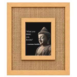 Buddha Laminated Jute Wall Photo Frame, 14 X 16 Inch (F174347) Buddha Laminated Jute Wall Photo Frame, 14 X 16 Inch (F174347)