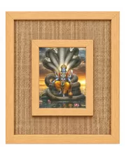 Lord Vishnu Laminated Jute Wall Photo Frame, 14 X 16 Inch (F174350)