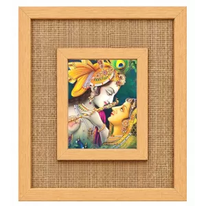 Radha Krishna Laminated Jute Wall Photo Frame, 14 X 16 Inch (F174352) Radha Krishna Laminated Jute Wall Photo Frame, 14 X 16 Inch (F174352)
