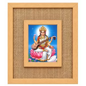 Goddess Saraswati Laminated Jute Wall Photo Frame, 14 X 16 Inch (F174353) Goddess Saraswati Laminated Jute Wall Photo Frame, 14 X 16 Inch (F174353)