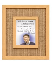 Bill Gates Laminated Jute Wall Photo Frame, 14 X 16 Inch (F174357)