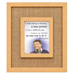Bill Gates Laminated Jute Wall Photo Frame, 14 X 16 Inch (F174357) Bill Gates Laminated Jute Wall Photo Frame, 14 X 16 Inch (F174357)