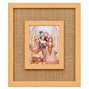 Radha Krishna Laminated Jute Wall Photo Frame, 14 X 16 Inch (F174358) Radha Krishna Laminated Jute Wall Photo Frame, 14 X 16 Inch (F174358)