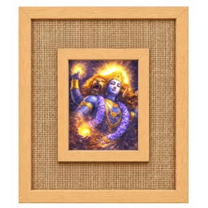 Shree Krishna Laminated Jute Wall Photo Frame, 14 X 16 Inch (F174364)