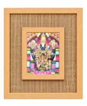 Lord Venkateswara Swamy Laminated Jute Wall Photo Frame, 14 X 16 Inch (F174365)