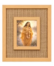 Saint Chaitannya Mahaprovu Laminated Jute Wall Photo Frame, 14 X 16 Inch (F174366)