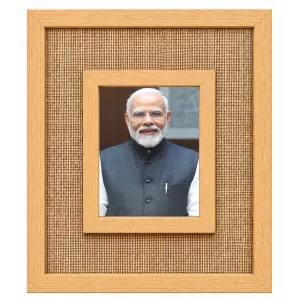 Narendra Modi Laminated Jute Wall Photo Frame, 14 X 16 Inch (F174367) Narendra Modi Laminated Jute Wall Photo Frame, 14 X 16 Inch (F174367)