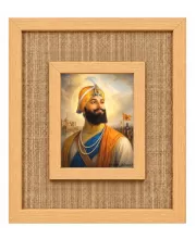 Guru Gobind Singh Laminated Jute Wall Photo Frame, 14 X 16 Inch (F174369)
