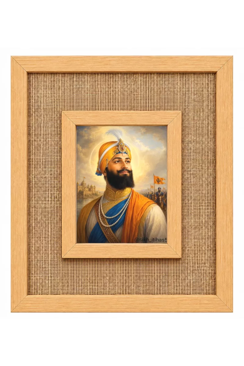 Guru Gobind Singh Laminated Jute Wall Photo Frame, 14 X 16 Inch (F174369)