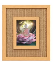 Shree Shree Ramakrishna Laminated Jute Wall Photo Frame, 14 X 16 Inch (F174374)