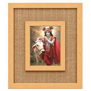Lord Krishna Laminated Jute Wall Photo Frame, 14 X 16 Inch (F174375) Lord Krishna Laminated Jute Wall Photo Frame, 14 X 16 Inch (F174375)
