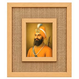 Guru Gobind Singh Laminated Jute Wall Photo Frame, 14 X 16 Inch (F174376)