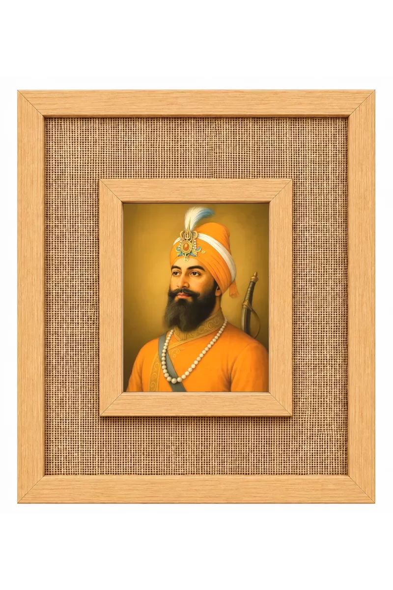 Guru Gobind Singh Laminated Jute Wall Photo Frame, 14 X 16 Inch (F174376)